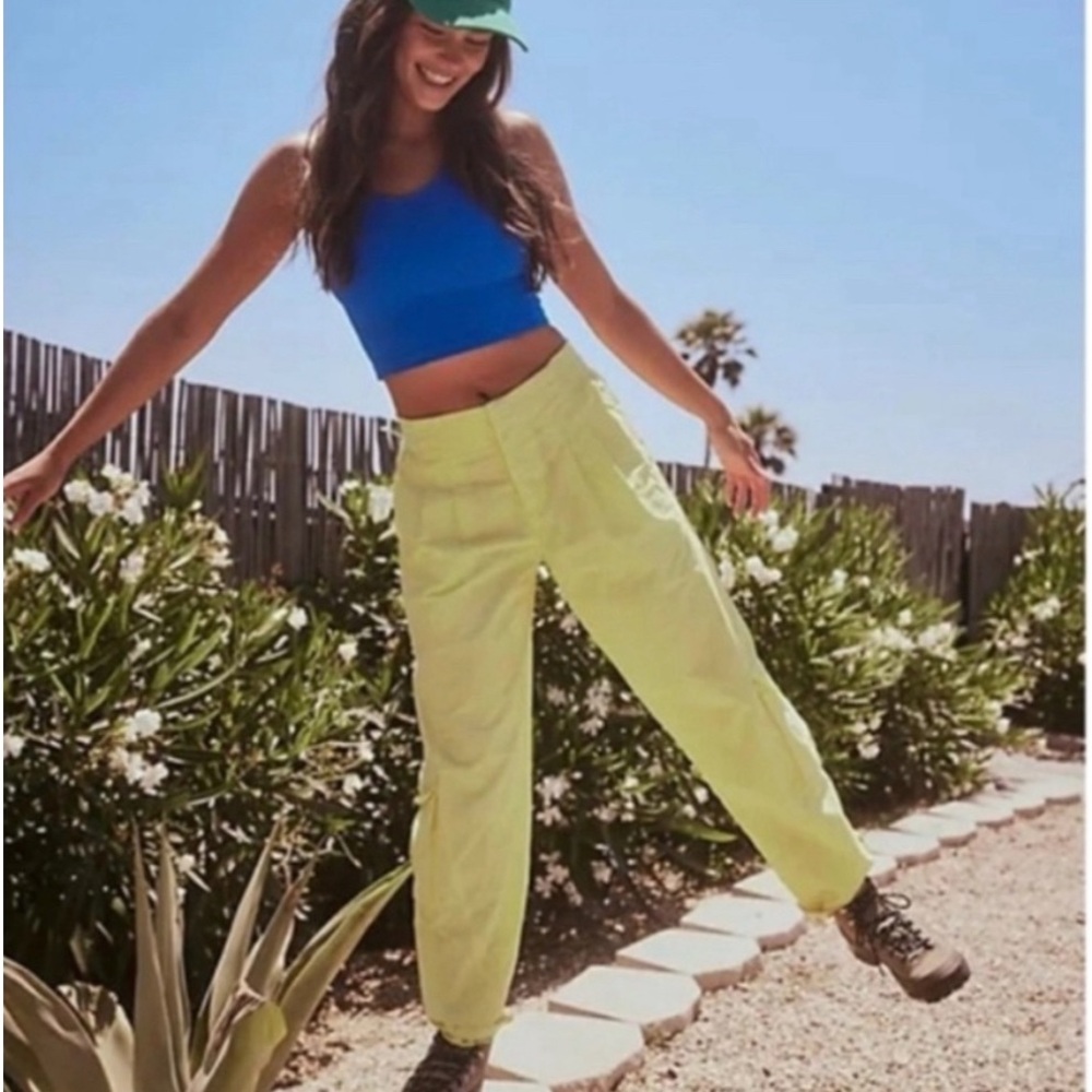 NWOT Free People Movement yellow pant